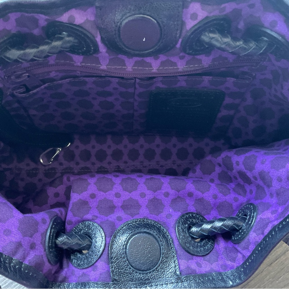 💜 BRIGHTON Lillian Bag in Butterfly Print with Floral Charm - Canvas & Leather - Picture 10 of 10